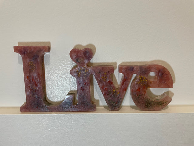 Resin "LIVE" Signs
