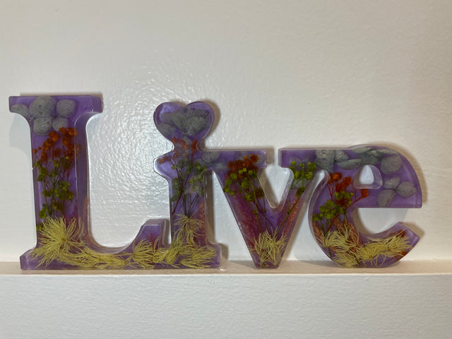 Resin "LIVE" Signs