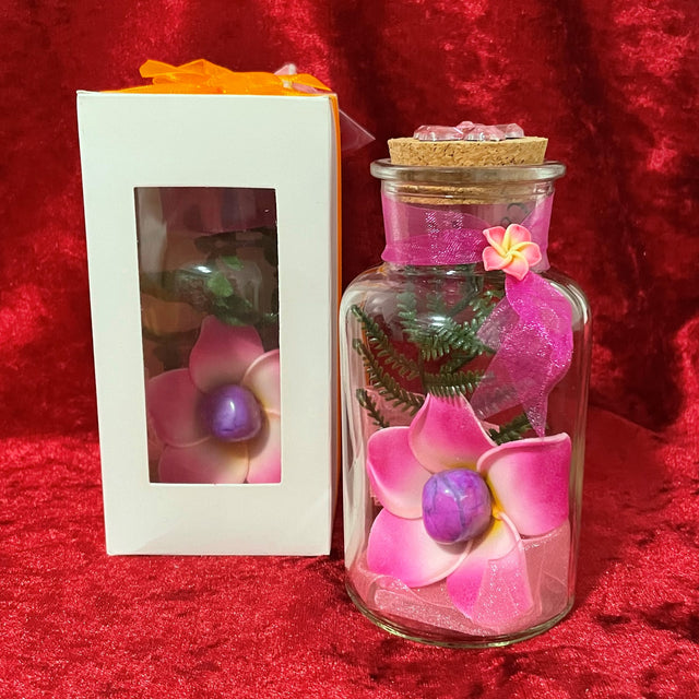 Frangipani Flower Crystal Bottles