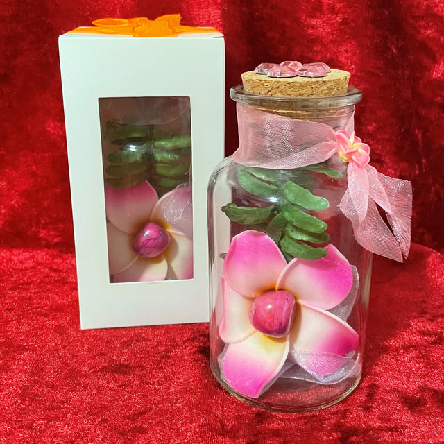 Frangipani Flower Crystal Bottles