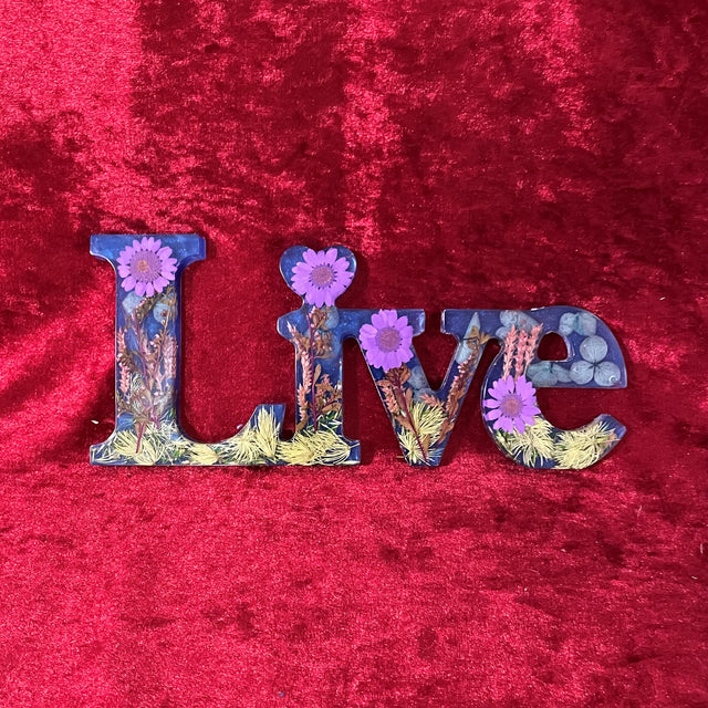 Resin "LIVE" Signs