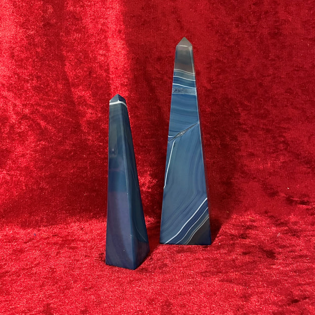 Blue Agate Obelisk Crystals