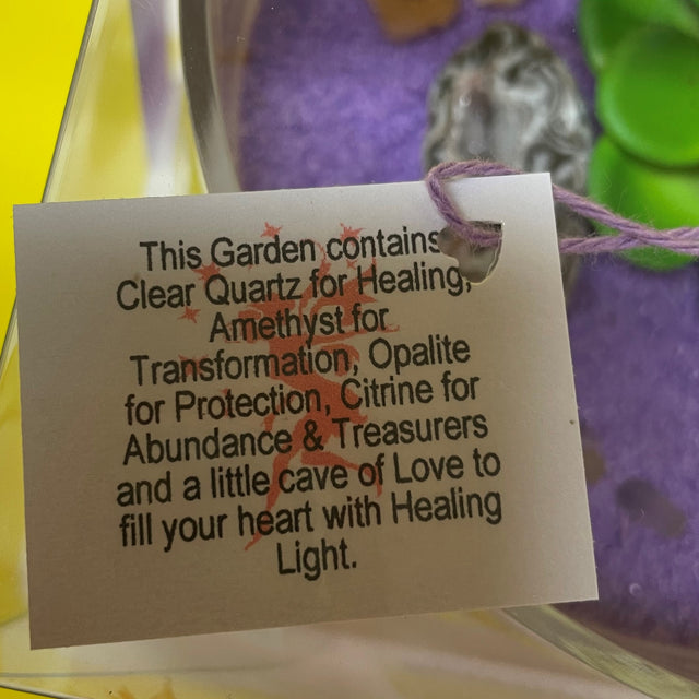 Crystal Garden with Succulent Plant