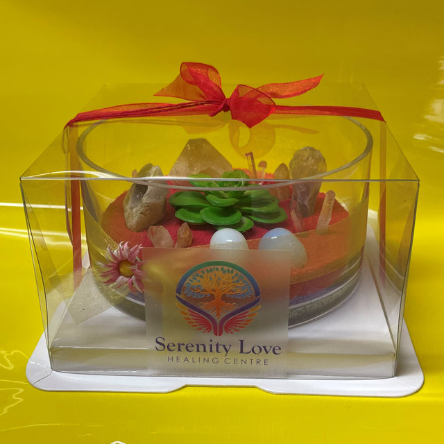 Crystal Garden with Succulent Plant