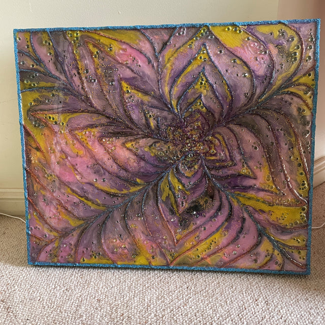 Desert Flower "Glow in the Dark" Resin Art