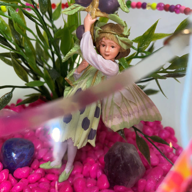Artificial Plant & Crystal Terrarium with Flower Fairy