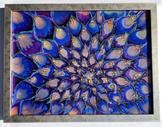 Resin, Sand Floral Artwork