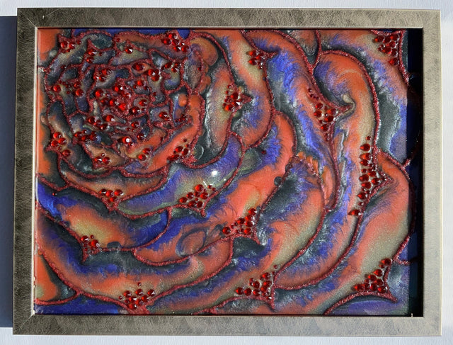 Resin, Sand Floral Artwork