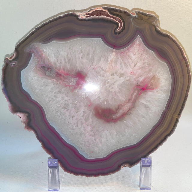Agate Slice Crystal Pink