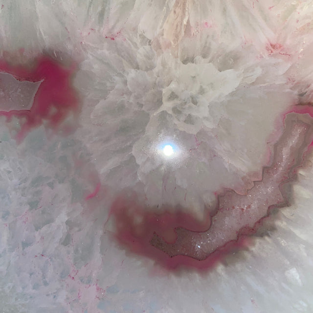Agate Slice Crystal Pink