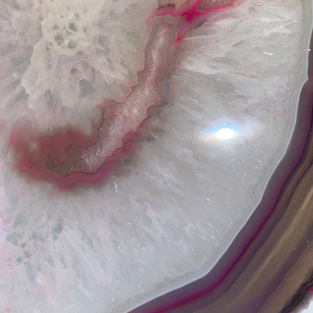 Agate Slice Crystal Pink