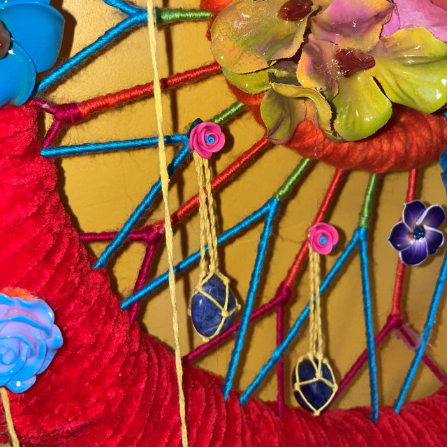 Crystals in Flower of Life Wall Art