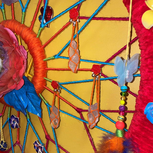 Crystals in Flower of Life Wall Art