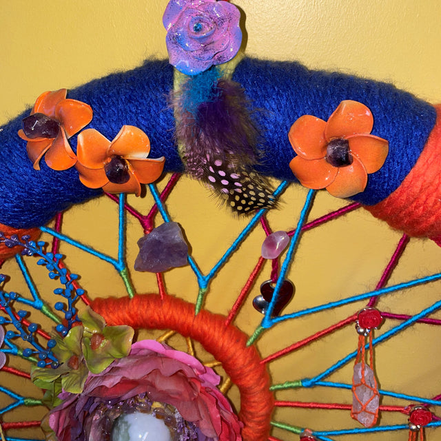 Crystals in Flower of Life Wall Art