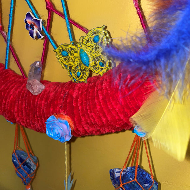 Crystals in Flower of Life Wall Art