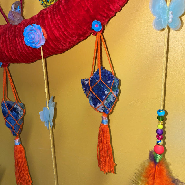 Crystals in Flower of Life Wall Art