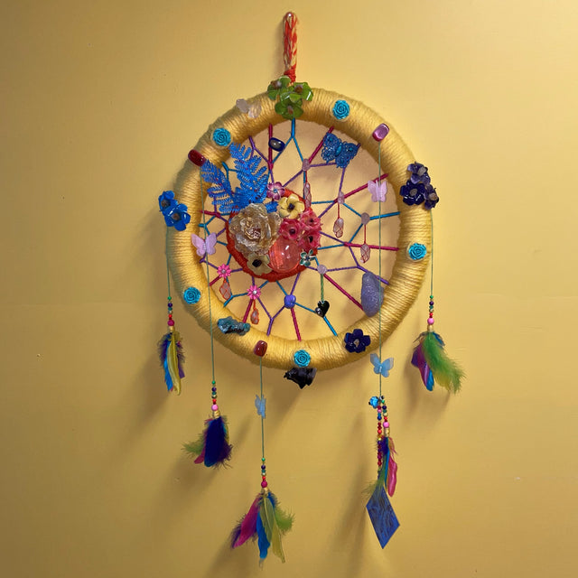 Crystals in Flower of Life Wall Art