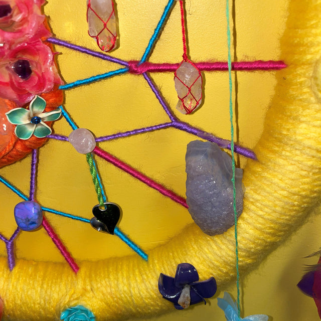 Crystals in Flower of Life Wall Art