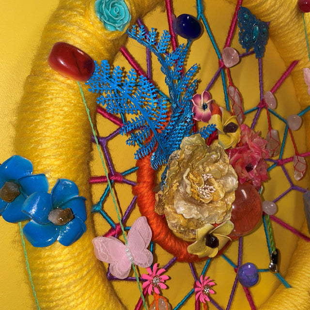 Crystals in Flower of Life Wall Art