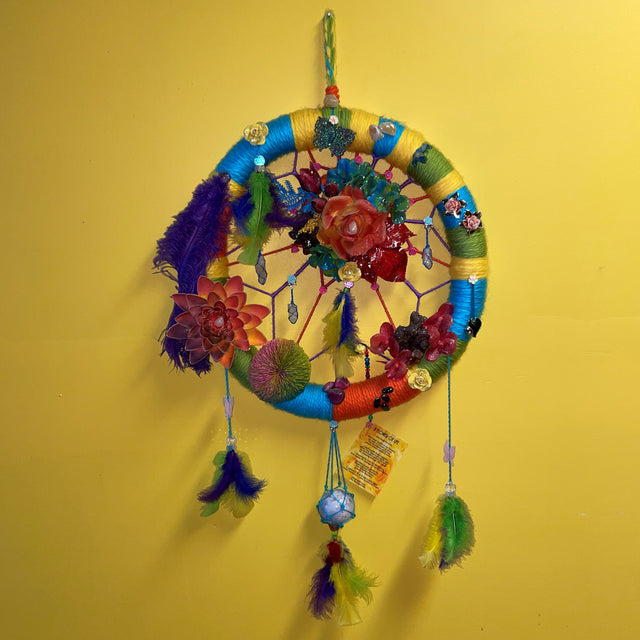 Crystals in Flower of Life Wall Art