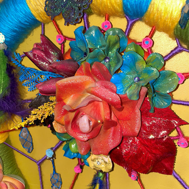 Crystals in Flower of Life Wall Art