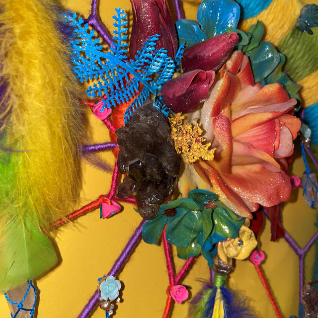 Crystals in Flower of Life Wall Art