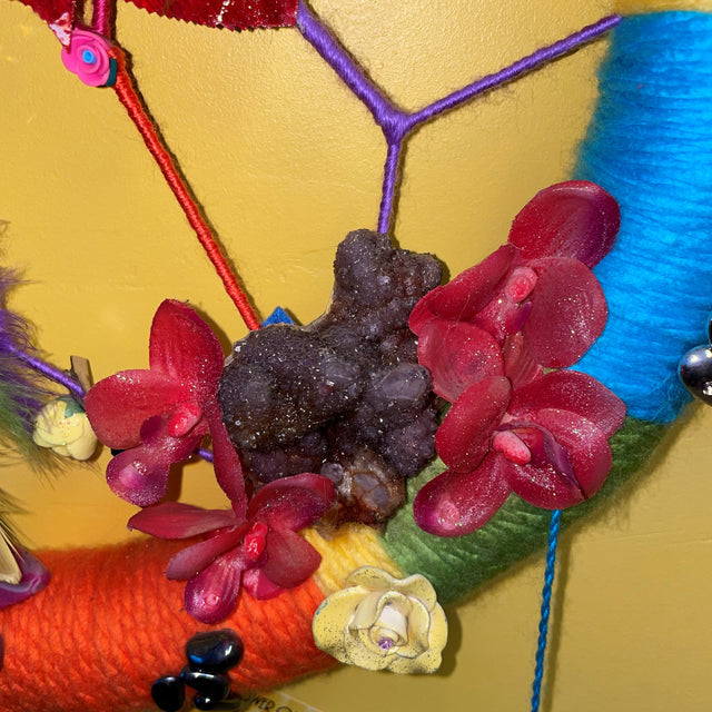 Crystals in Flower of Life Wall Art