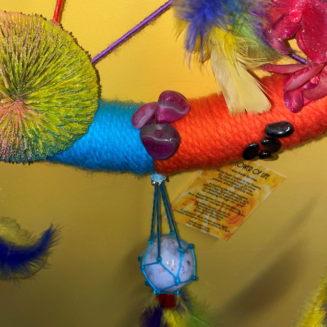 Crystals in Flower of Life Wall Art