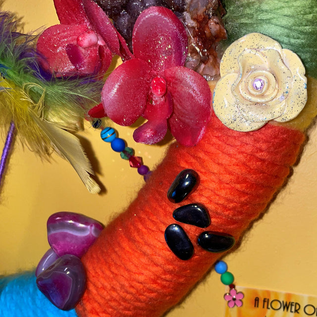 Crystals in Flower of Life Wall Art