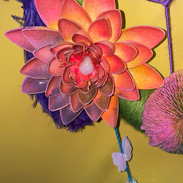 Crystals in Flower of Life Wall Art