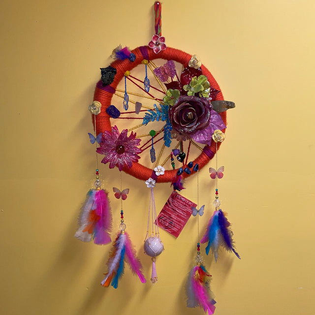 Crystals in Flower of Life Wall Art