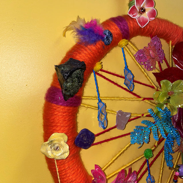 Crystals in Flower of Life Wall Art