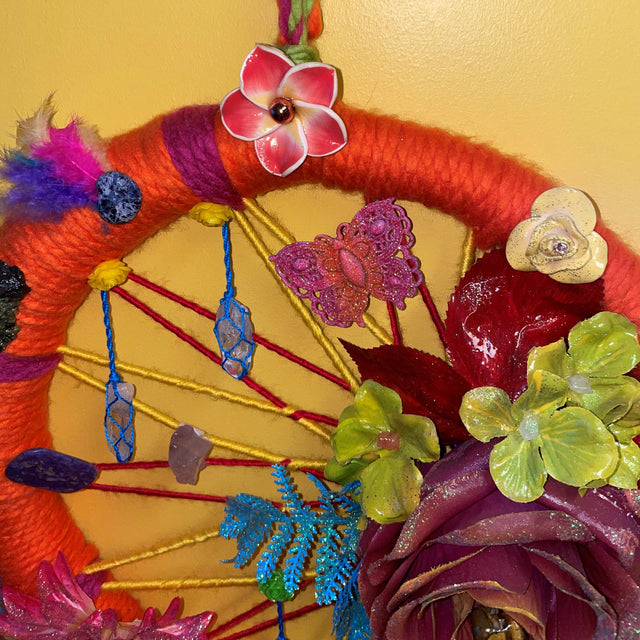 Crystals in Flower of Life Wall Art