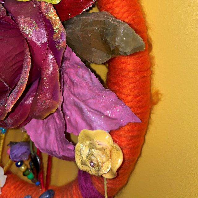 Crystals in Flower of Life Wall Art