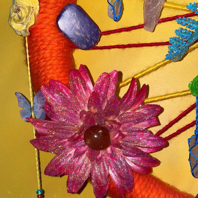 Crystals in Flower of Life Wall Art