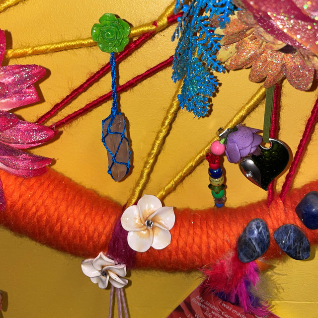 Crystals in Flower of Life Wall Art