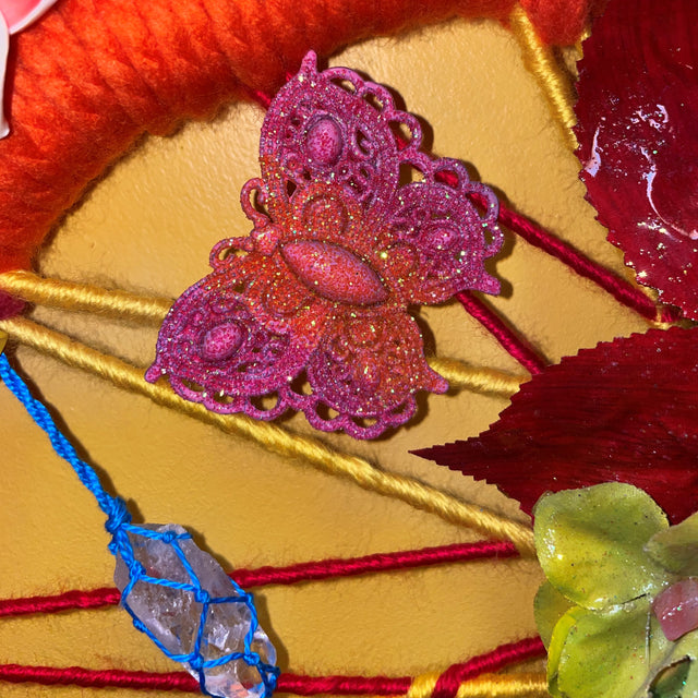 Crystals in Flower of Life Wall Art