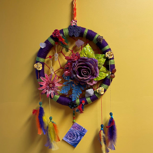 Crystals in Flower of Life Wall Art