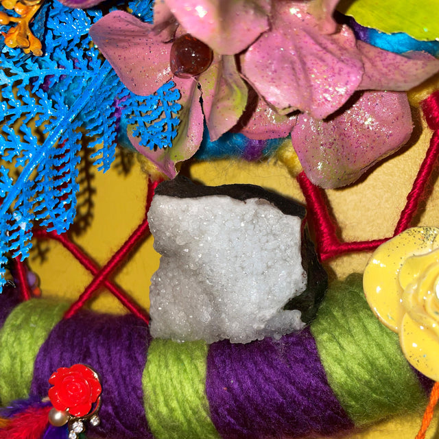 Crystals in Flower of Life Wall Art