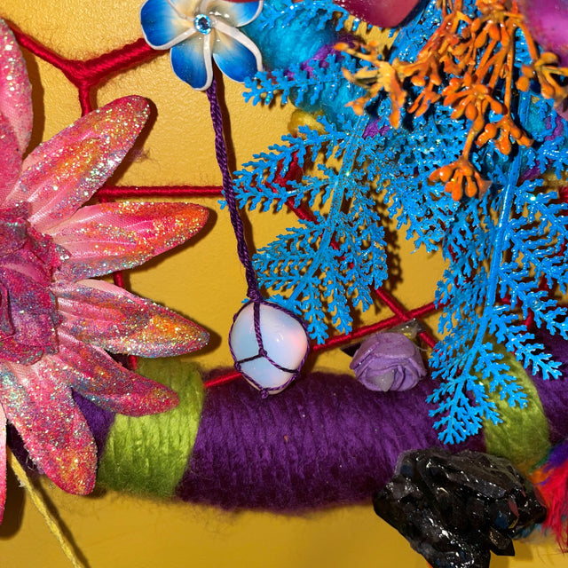 Crystals in Flower of Life Wall Art