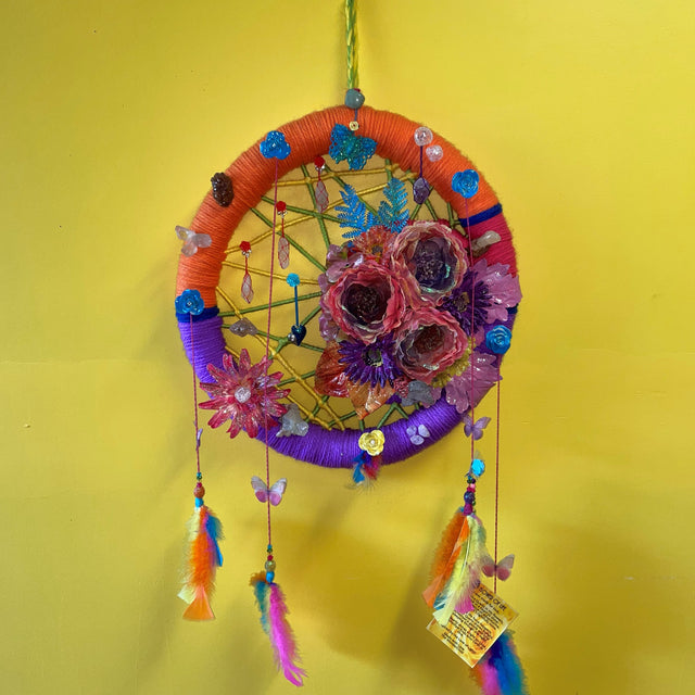 Crystals in Flower of Life Wall Art