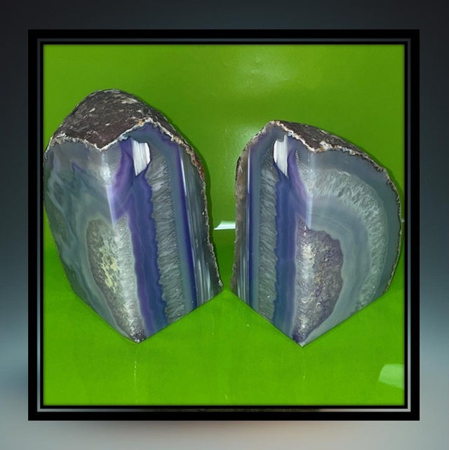 Agate Book Ends