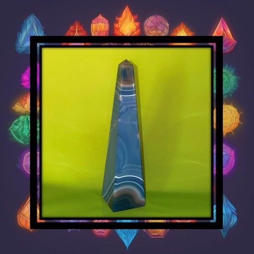 Blue Agate Obelisk Crystals