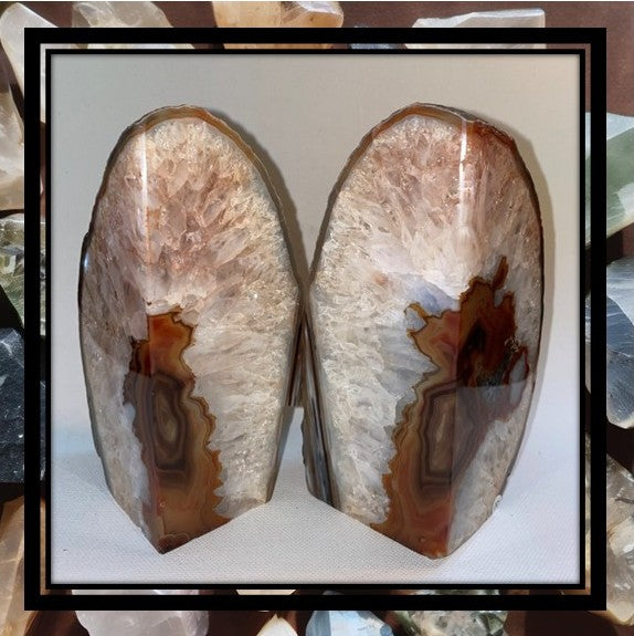 Agate Book Ends
