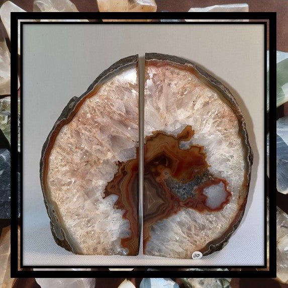 Agate Book Ends