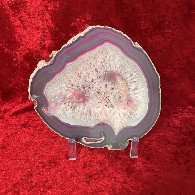 Agate Slice Crystal Pink