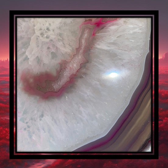 Agate Slice Crystal Pink