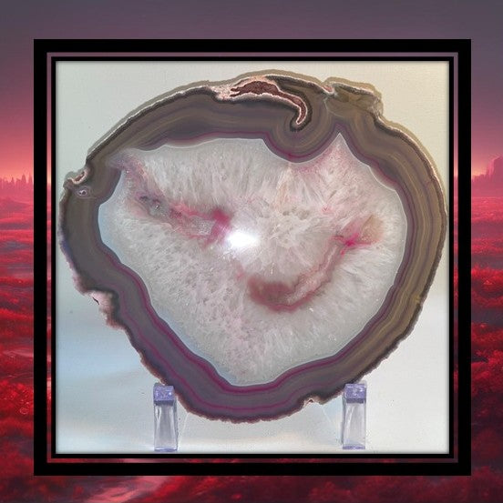 Agate Slice Crystal Pink