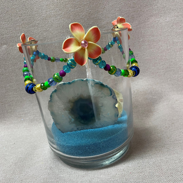 Crystal Garden with Artificial Plant (Blue)