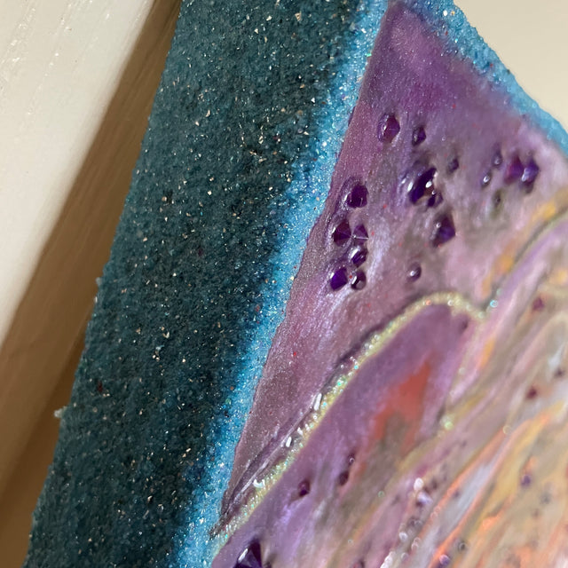 Purple Rose "Glow in the Dark" Resin Art